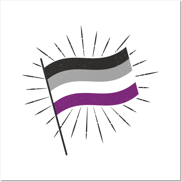 Retro Ace Pride Flag Wall Art by lavenderhearts